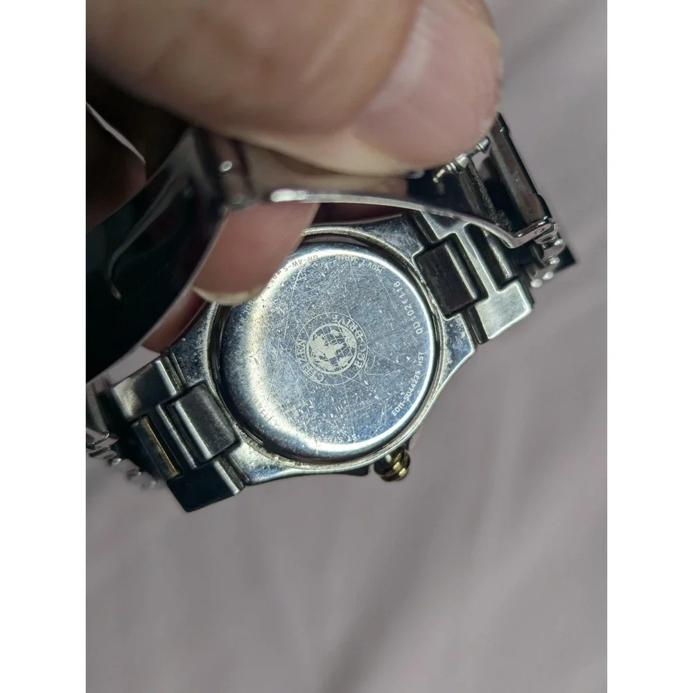WORKING Citizen Eco-drive‎ Diamond accent 2 tone Womens mother of pearl Watch